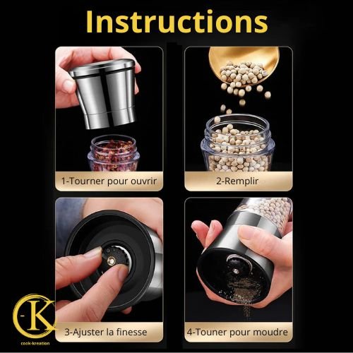 Moulin a sel et a poivre - SeasonTwist™ - cook - kreation