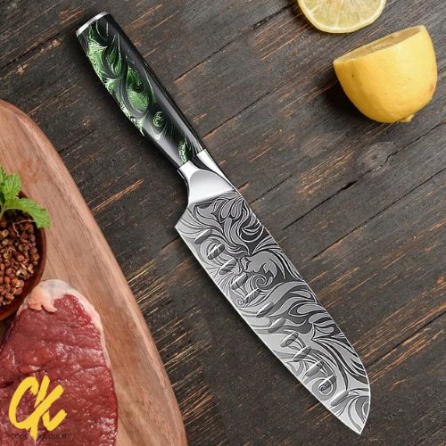 couteau-japonais-santoku-damassé